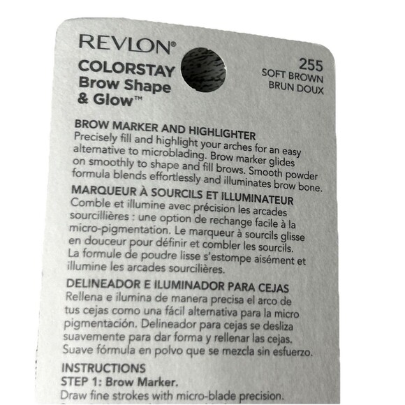 Revlon Set of 3 Colorstay Brow Shape & Glow Marker Highlighter 255 Soft Brown - Picture 5 of 7